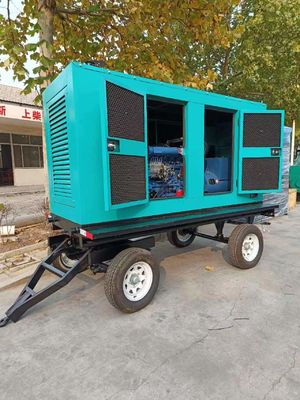 80KW Quiet Trailer Type Generator Soundproof With Steel Frame