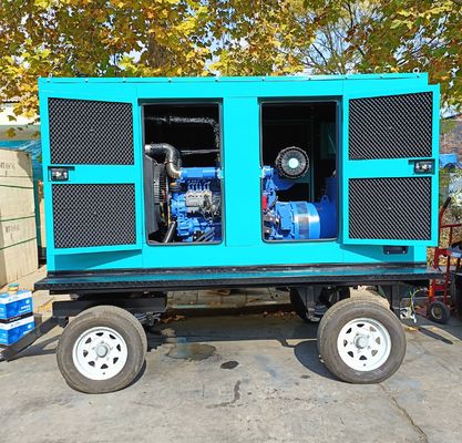 80KW Quiet Trailer Type Generator Soundproof With Steel Frame